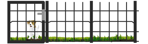 design portillon et grillage clôture chien