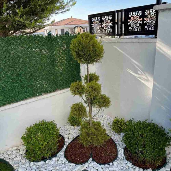 bordure de jardin motif parterre de fleurs