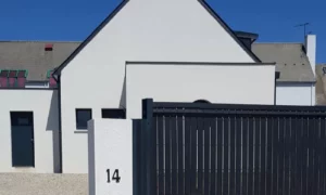 grillage avec occultants 103cm sur muret