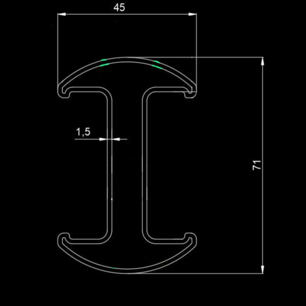 taille technique poteau aluminium
