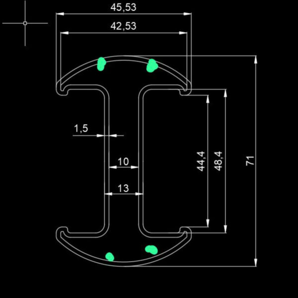 mesures techniques poteau aluminium